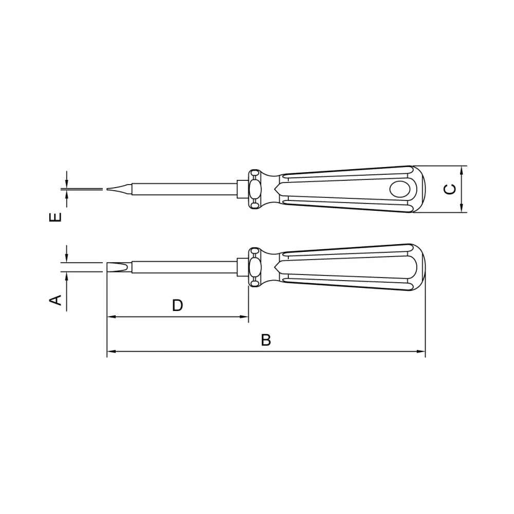 Chave De Fenda Isolada Ponta Chata Em Aço Cromo Vanádio 6X200 Mm 1/4X8 Tramontina 44115033 - Imagem 2