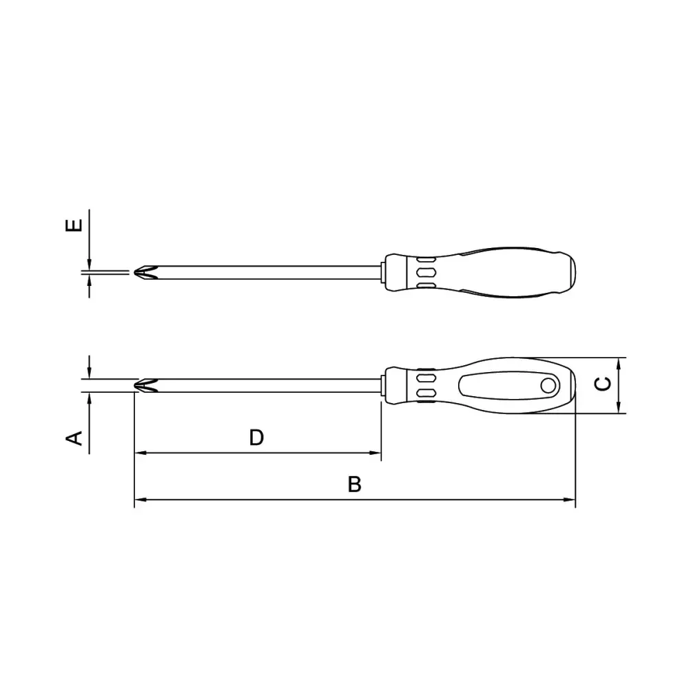 Chave De Fenda Ponta Cruzada Em Aço Cromo Vanádio 8X150 Mm 5/16X6 Tramontina 44128041 - Imagem 2