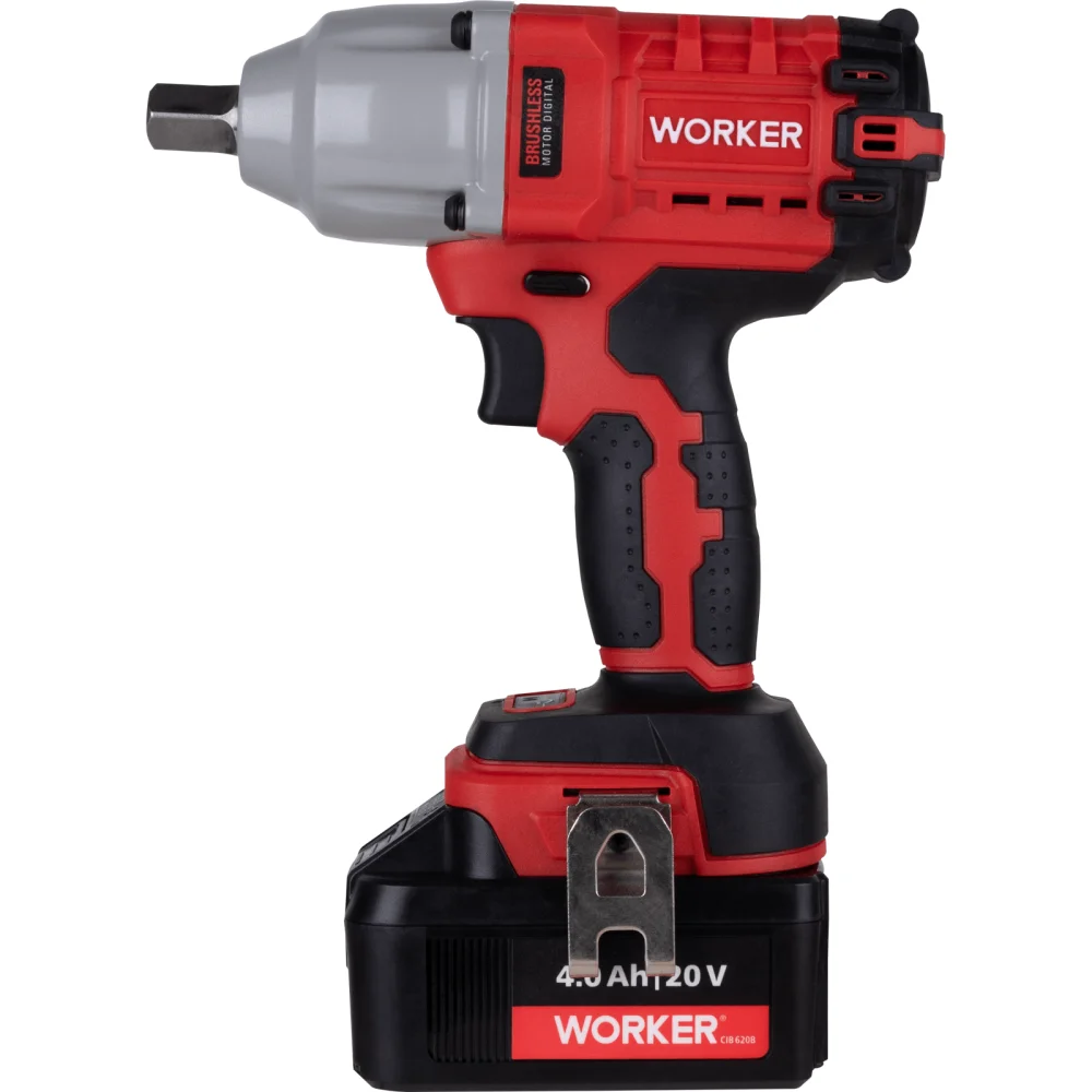 Chave De Impacto A Bateria Motor Brushless 620 Nm- Worker - Imagem 2