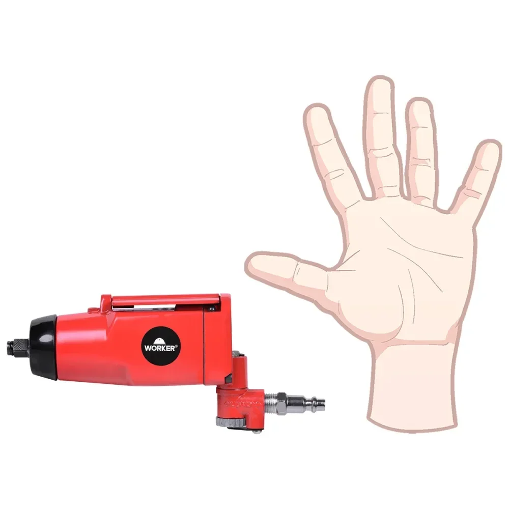 Chave De Impacto Borboleta Pneumática 3/8 Worker - Imagem 6