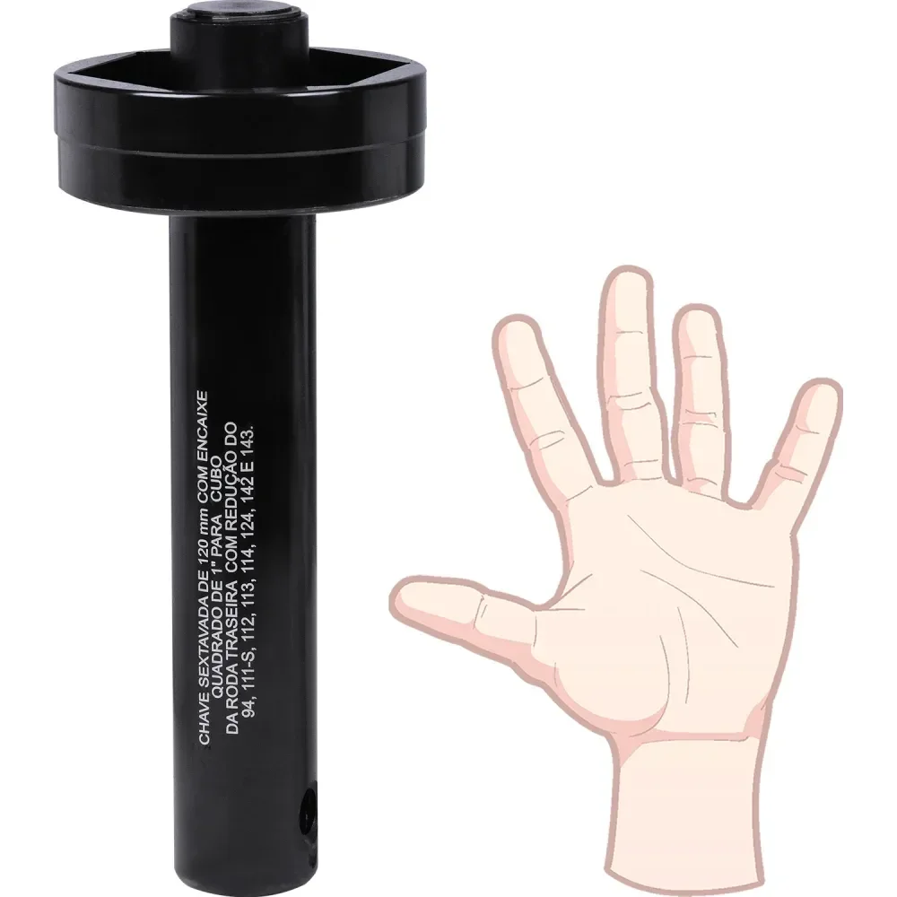 Chave Sextavada 118Mm Cubo Da Roda Traseira Redução Raven - Imagem 6