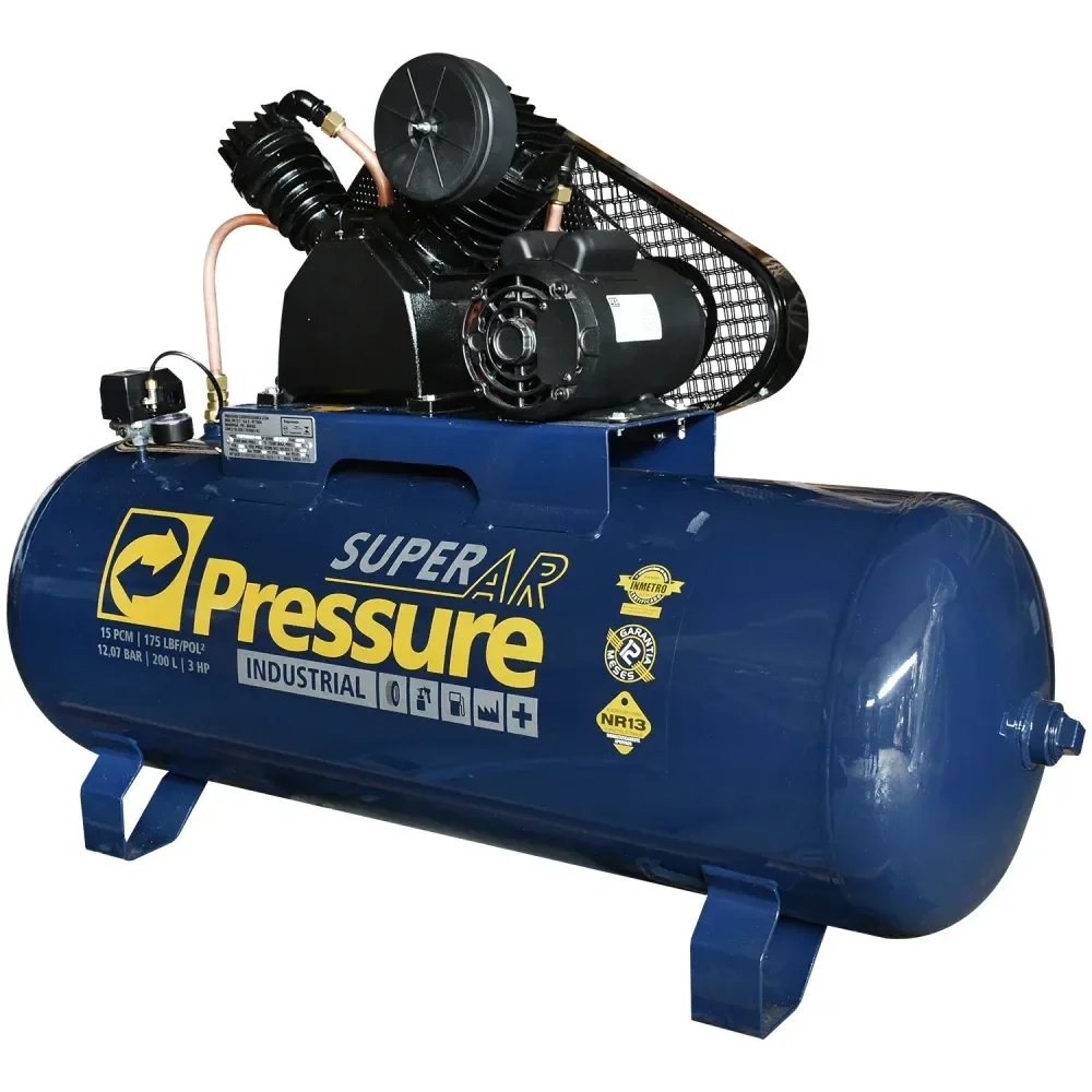 Compressor De Ar 15 Pés 200 L Super Ar Pressure 127/220V - Imagem 2