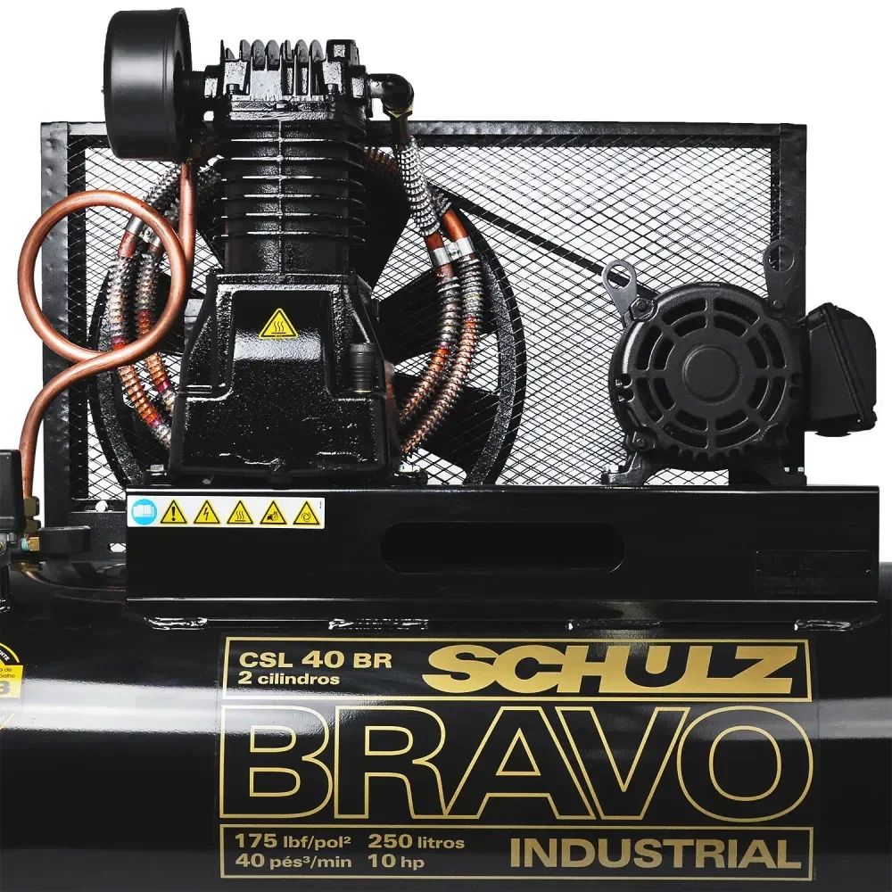 Compressor De Ar 40 Pés 250L Bravo Csl 220/380V Schulz - Imagem 4