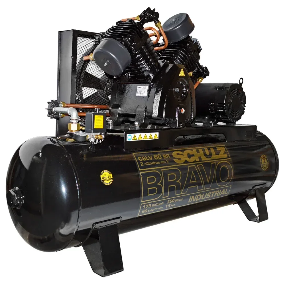 Compressor De Ar 60 Pés 350L Bravo Cslv 220/380V Schulz - Imagem 2