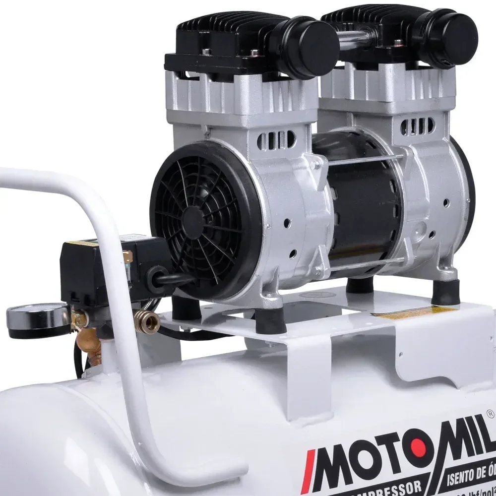 Compressor De Ar Médico Odontológico Cmo 8/50 Branco Motomil - Imagem 4