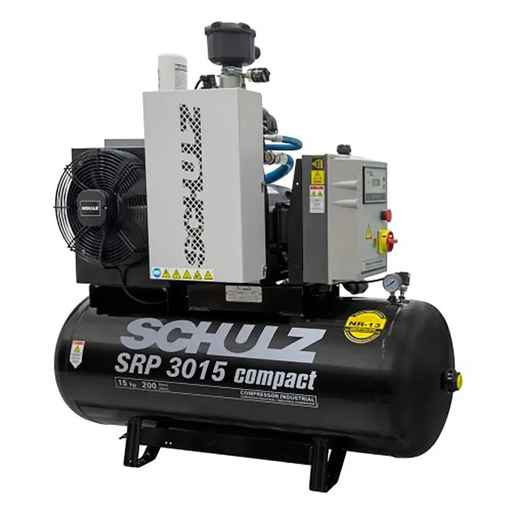 Compressor De Ar Parafuso 131Psi 15Hp Trifásico 220V Schulz - Imagem 2
