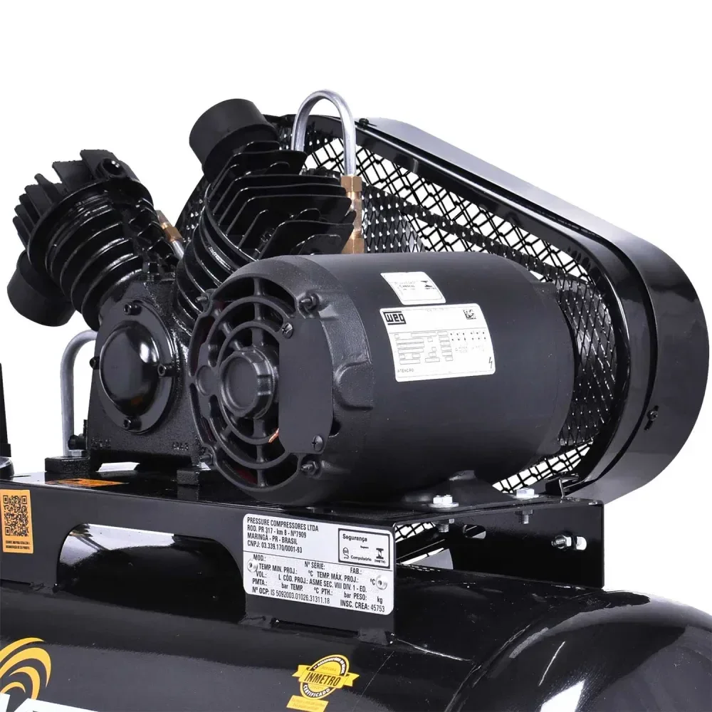 Compressor De Ar Vortex 300 10Pcm 100L Trifásico Pressure - Imagem 5