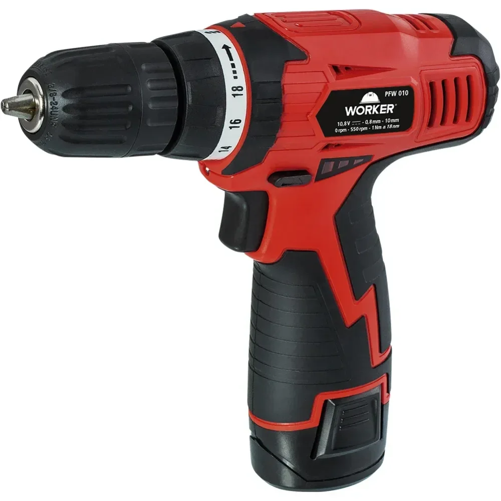 Conjunto Parafusadeira E Furadeira E Chave De Impacto À Bateria 10,8V Worker - Imagem 2