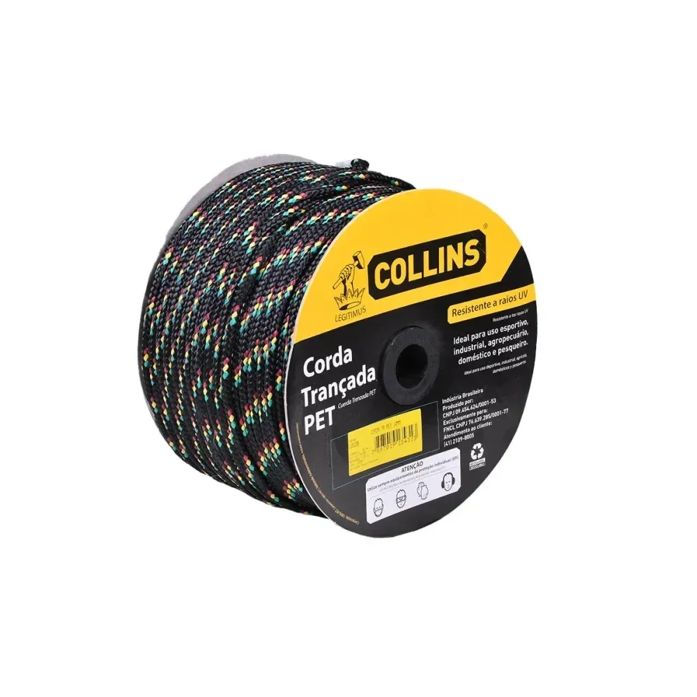 Corda Pet Trançada Colorida 4mmx220m Collins em Oferta