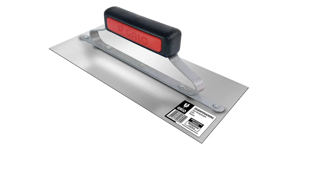 Desempenadeira Aço 12X29Cm Gesso Cabo Fechado Galo - Imagem 3