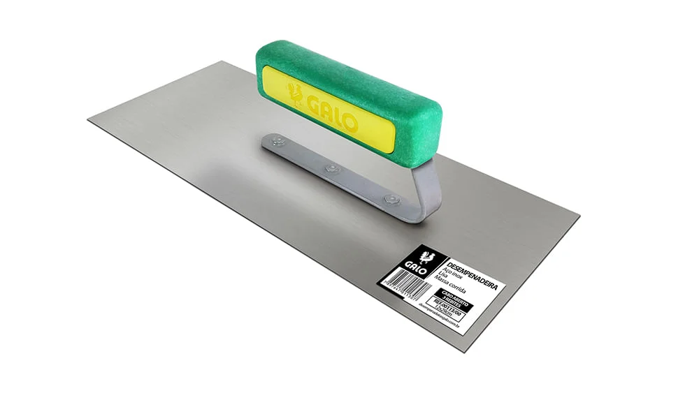 Desempenadeira Aço 12X29Cm Inox Cabo Aberto Galo - Imagem 2