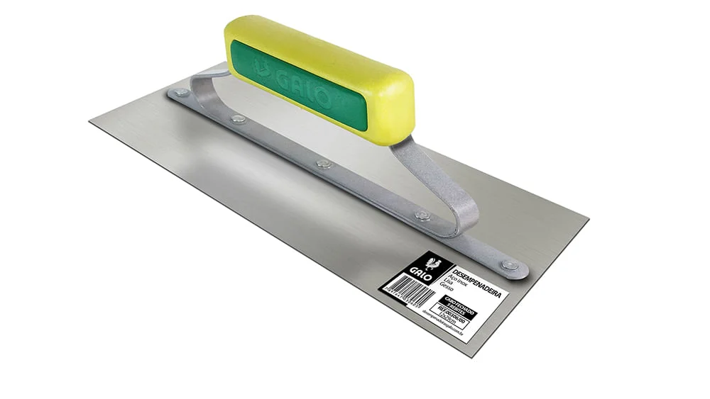 Desempenadeira Aço 12X29Cm Inox Gesso Galo - Imagem 2