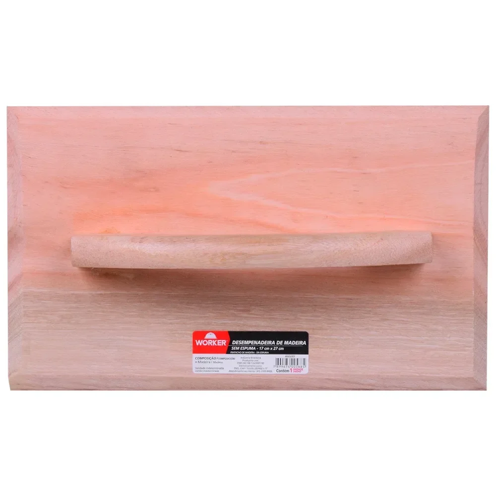 Desempenadeira De Madeira Sem Espuma 17X27 Worker - Imagem 4