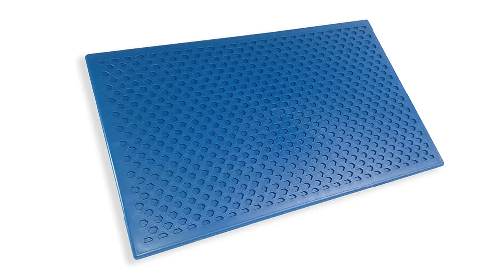 Desempenadeira Plástica 18X30Cm Corrugada Azul Galo - Imagem 3