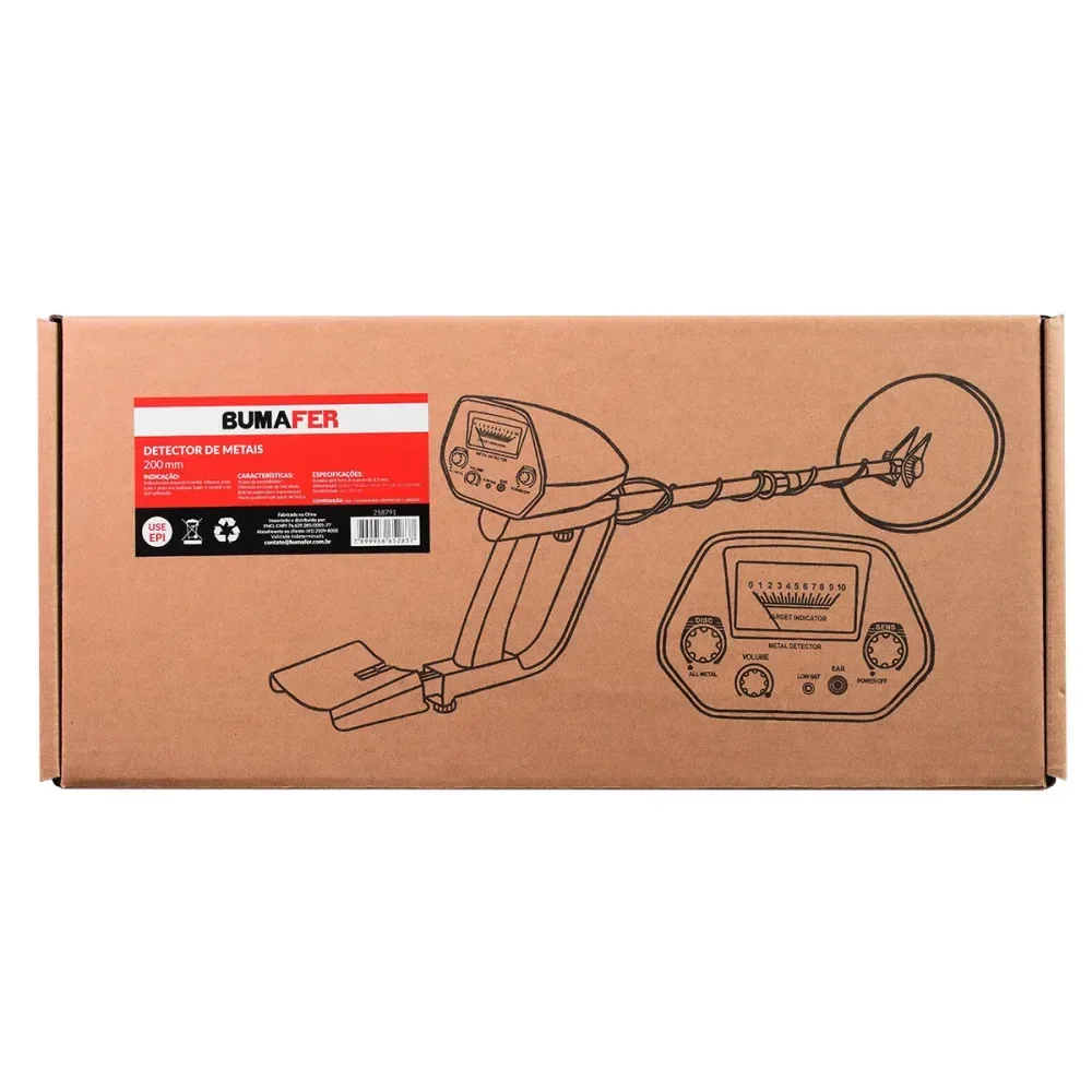 Detector De Metais Com Bobina Impermeável 200Mm Bumafer - Imagem 6