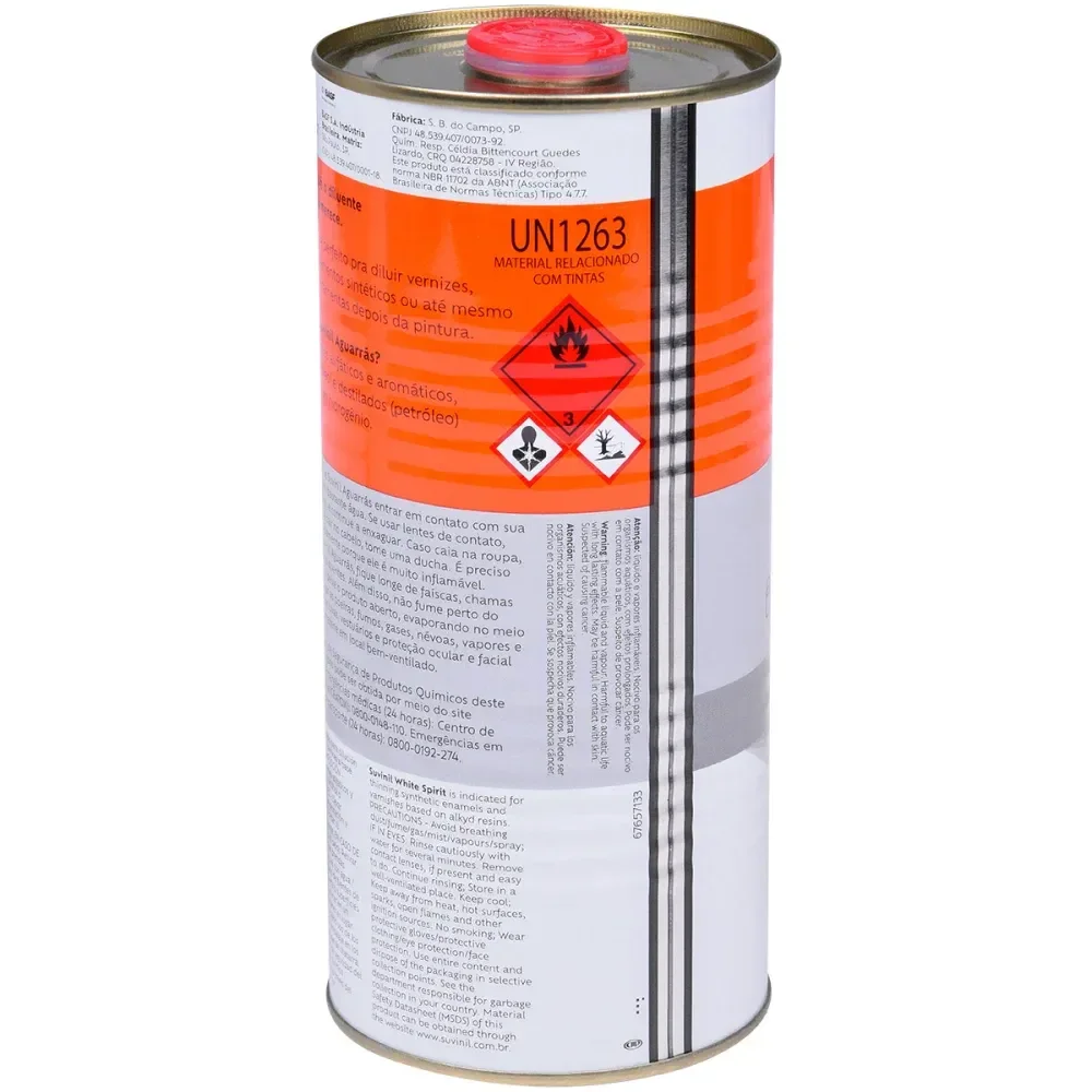 Diluente Aguarrás Para Verniz/Esmalte 900Ml Suvinil - Imagem 2