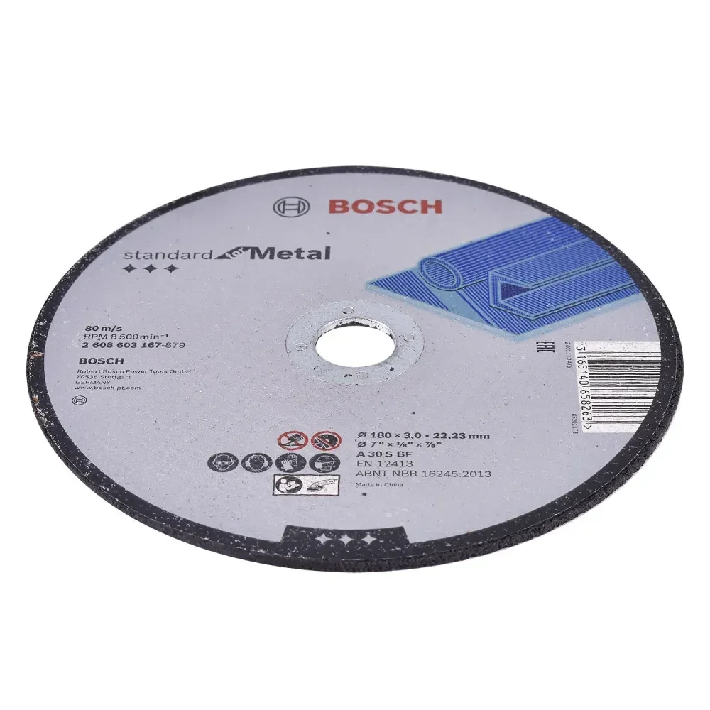 Disco Abrasivo Para Corte Em Metal 180 X 3Mm Grão 30 Bosch - Imagem 3