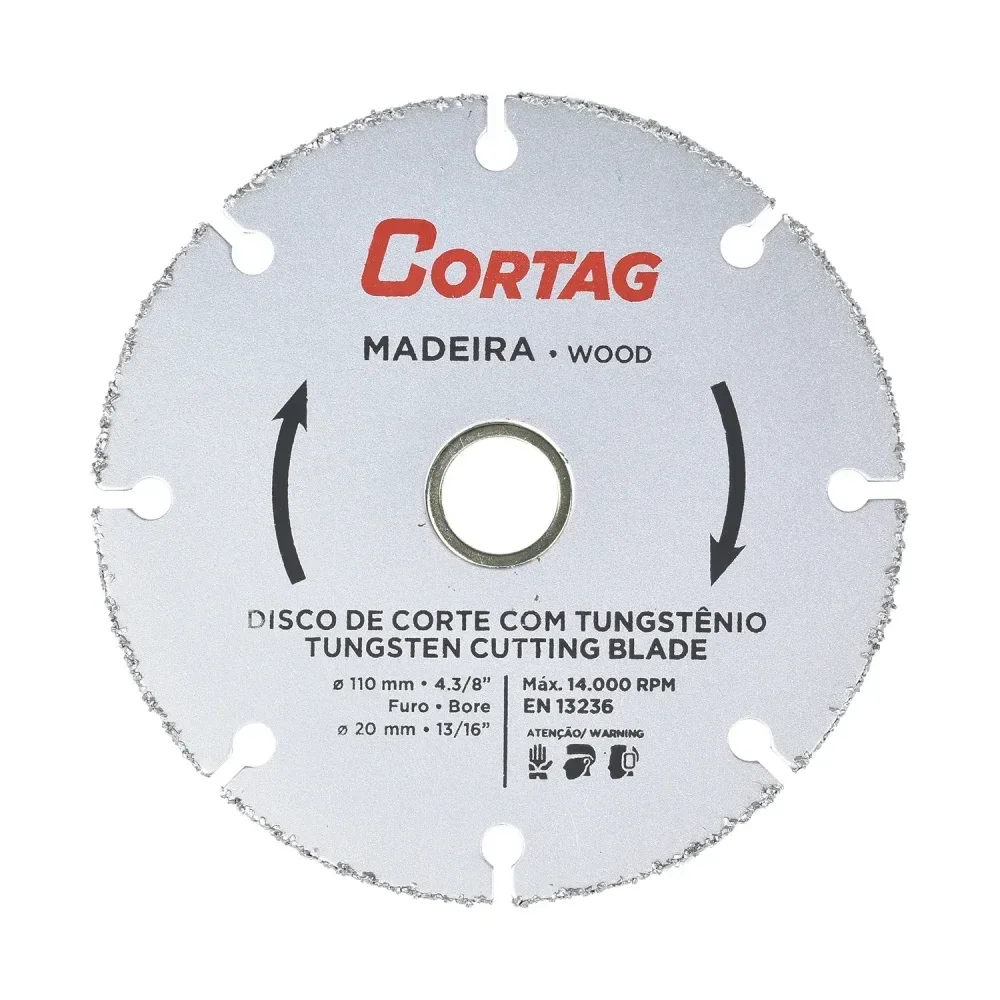 Disco De Corte Com Tungstênio 110Mmx20Mm Cortag - Imagem 1