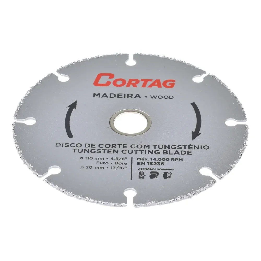 Disco De Corte Com Tungstênio 110Mmx20Mm Cortag - Imagem 2