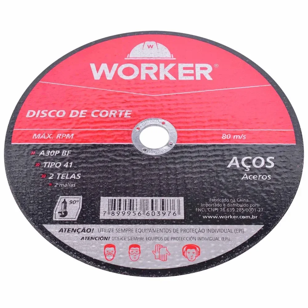 Disco De Corte Para Aço 7 X 177,8Mm Worker - Imagem 3