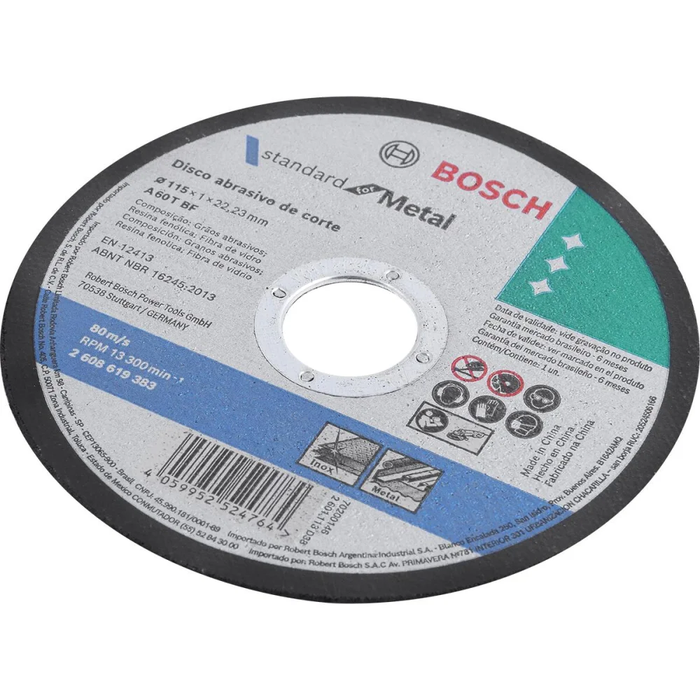 Disco De Corte Standard Reto 4.1/2”-7/8” Bosch - Imagem 2