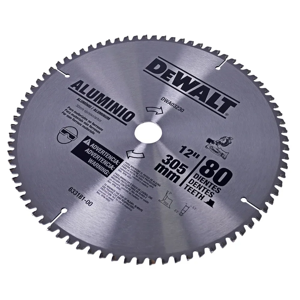 Disco De Serra Esquadria 12 305Mm P/ Alumínio Dwa03230 Dewalt - Imagem 2
