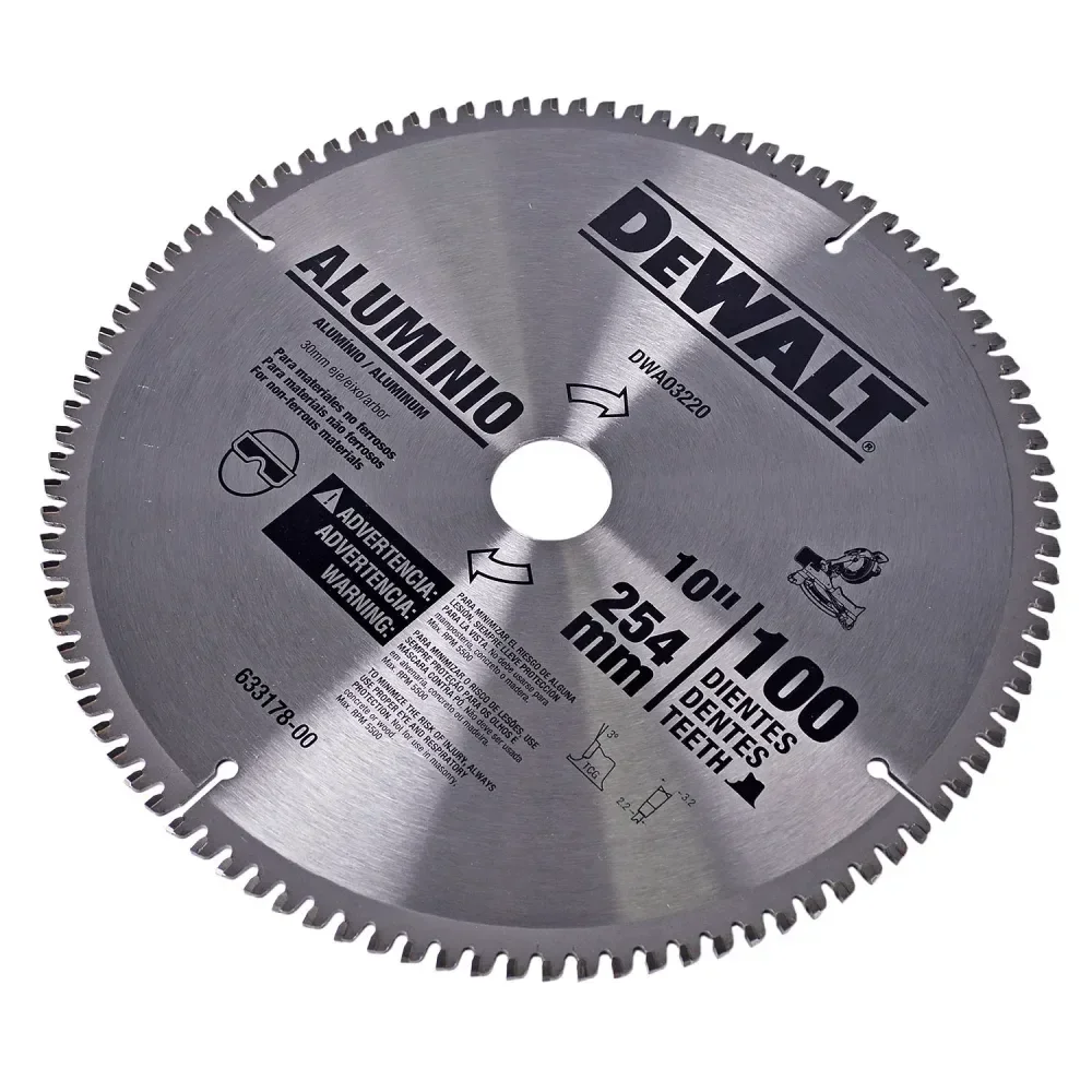 Disco De Serra Esquadria Para Alumínio 254Mm 10 Dewalt - Imagem 2