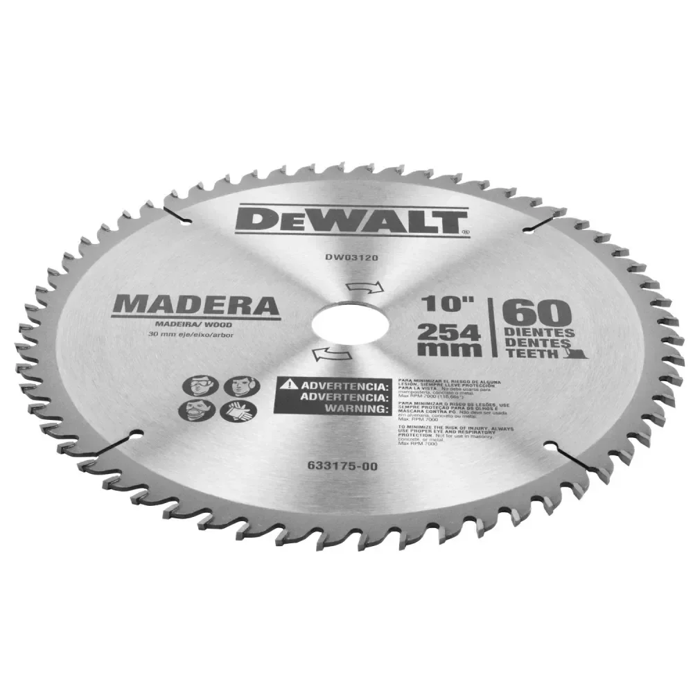 Disco De Serra Para Madeira 10” 60 Dentes Dwa03120 Dewalt - Imagem 3