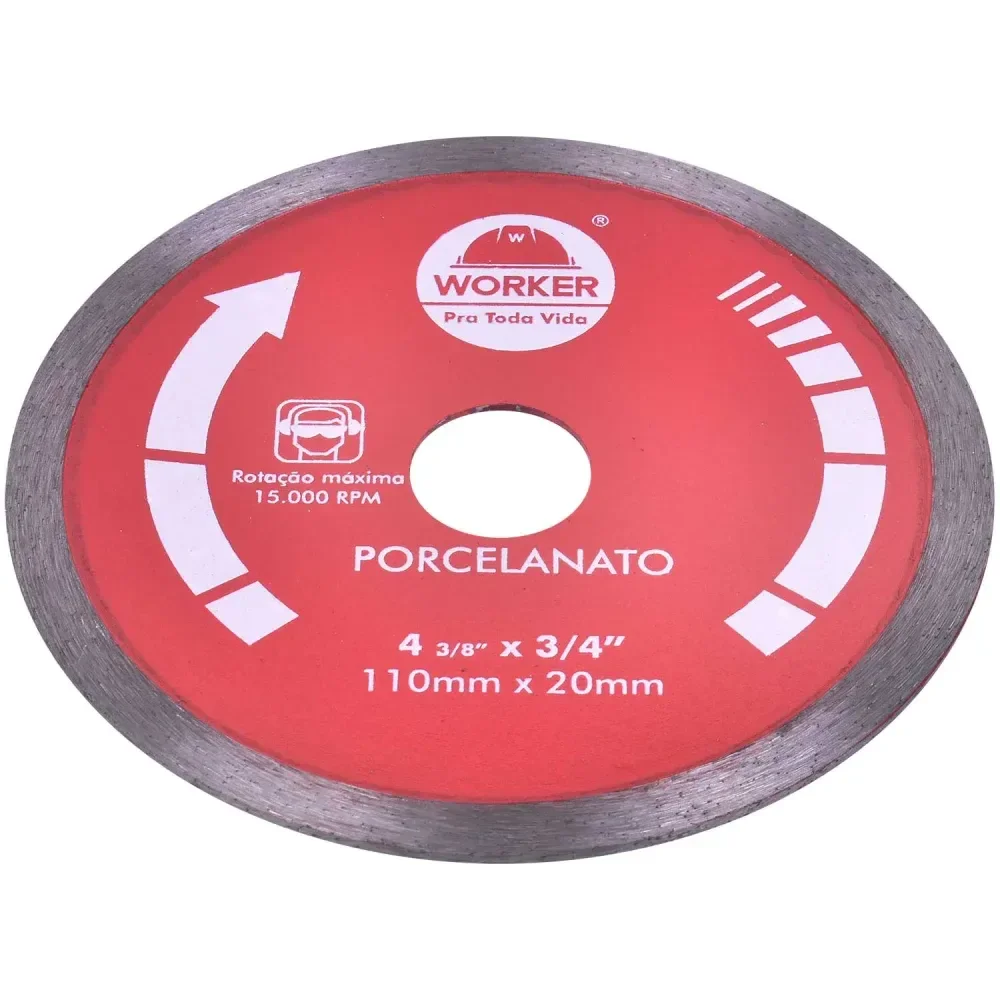 Disco Diamantado Porcelanato 110Mm X 20Mm Worker - Imagem 3