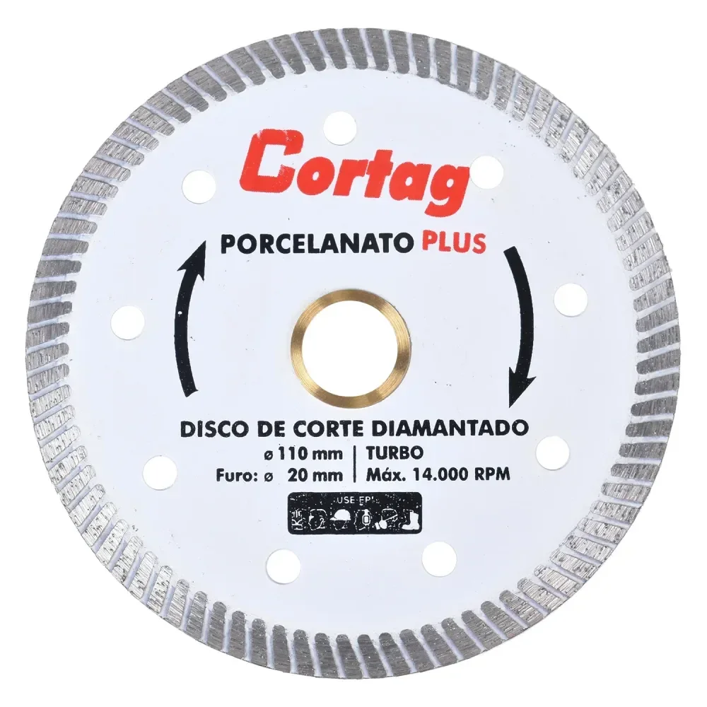 Disco Diamantado Porcelanato 110Mmx20Mm Cortag - Imagem 1
