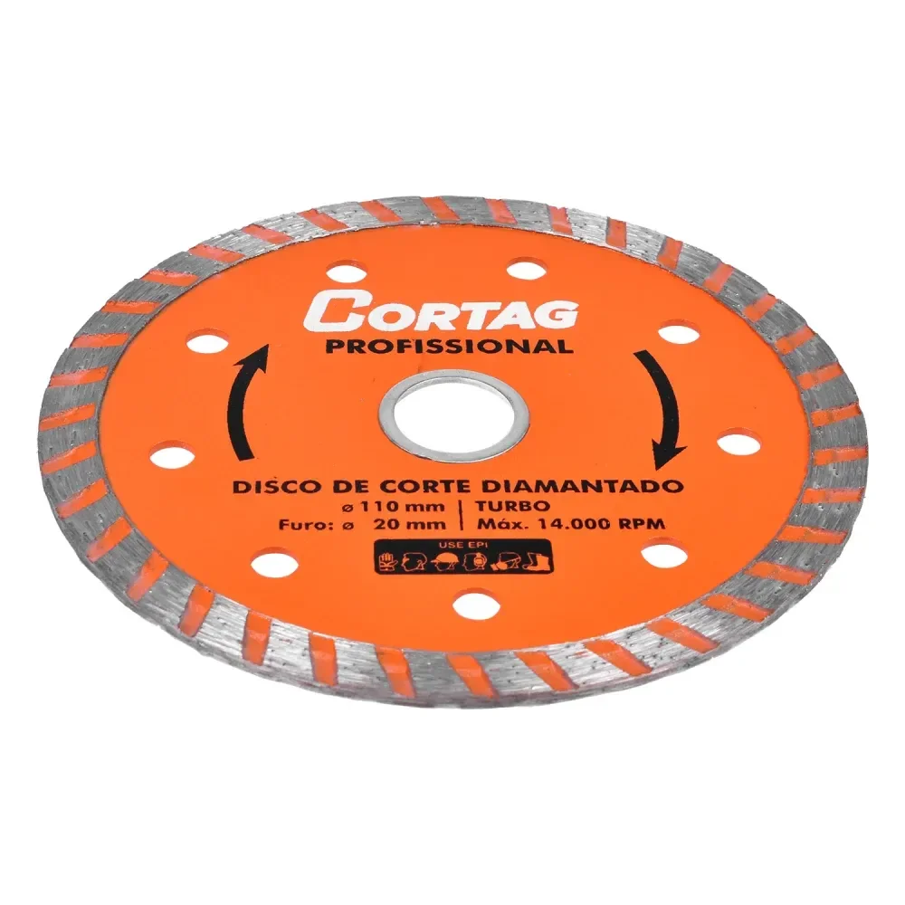 Disco Diamantado Profissional 110Mmx20Mm Cortag - Imagem 3