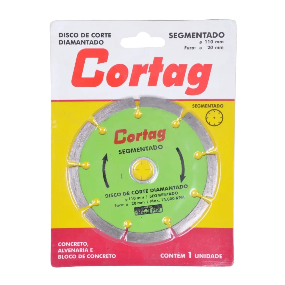 Disco Diamantado Segmentado 110Mmx20Mm Cortag - Imagem 3