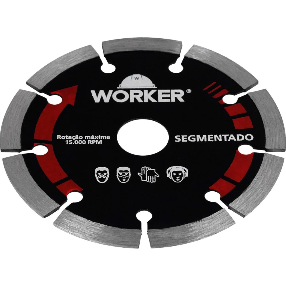 Disco Diamantado Segmentado Para Corte Seco E Úmido 4.1/2” Worker - Imagem 3