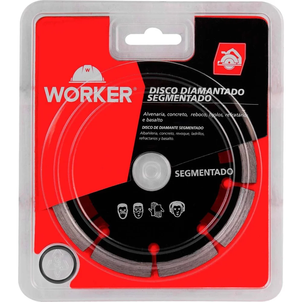 Disco Diamantado Segmentado Para Corte Seco E Úmido 4.1/2” Worker - Imagem 6