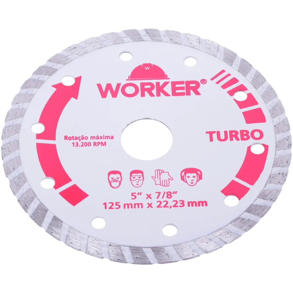 Disco Diamantado Turbo 125Mm .2Mm Worker - Imagem 3