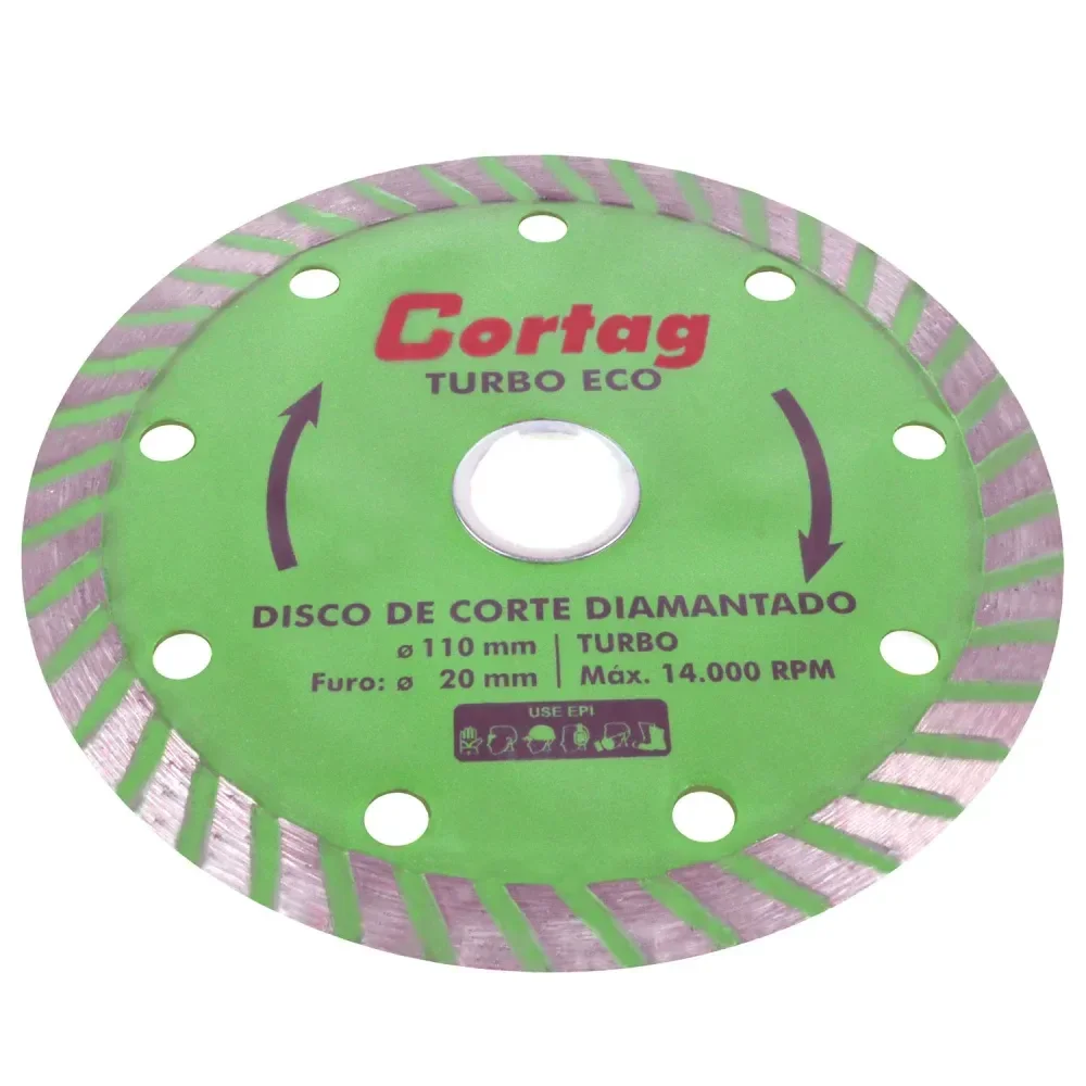 Disco Diamantado Turbo Eco 110Mmx20Mm Cortag - Imagem 2