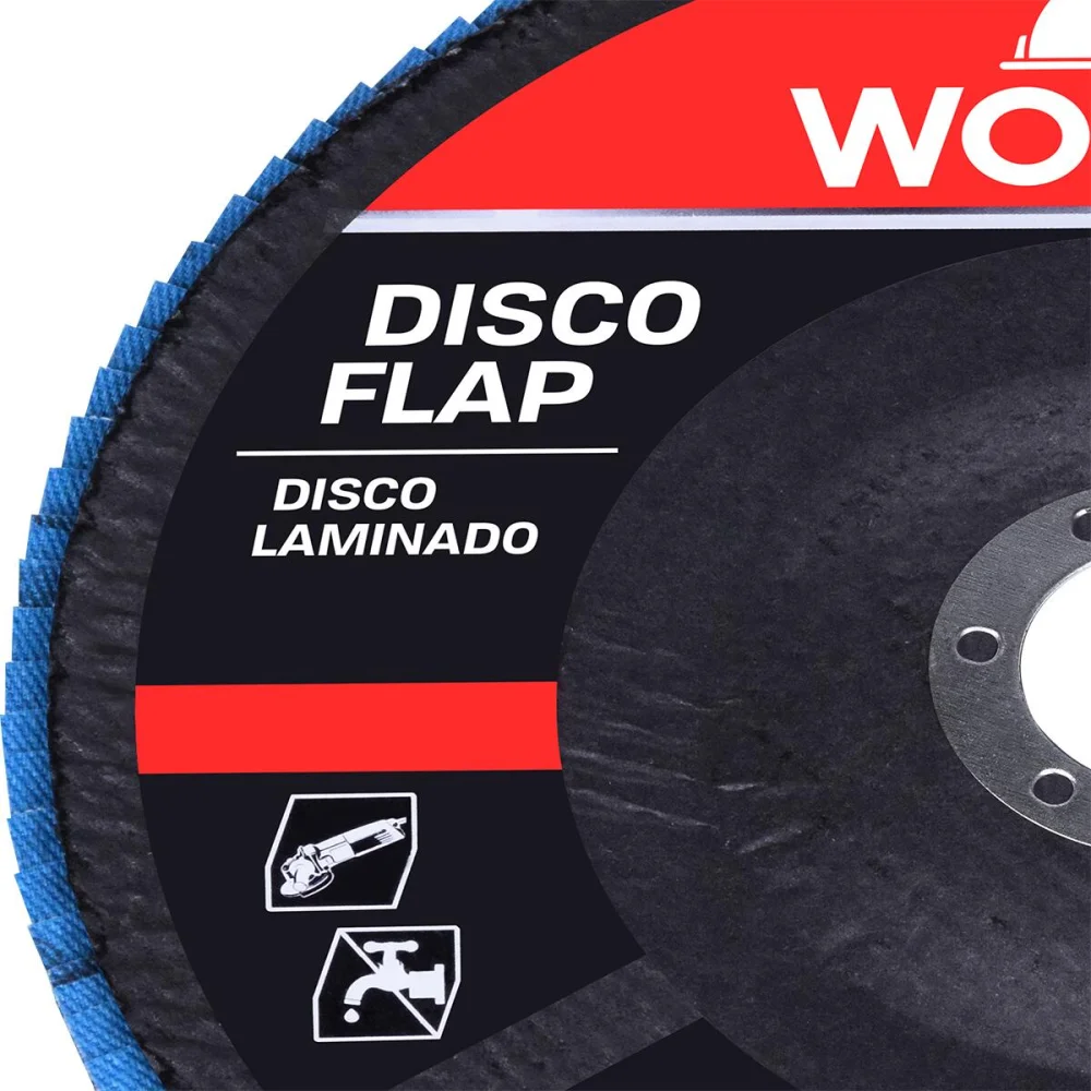 Disco Flap Inox 4.1/2” Grão 80 Reto 27 Worker - Imagem 5