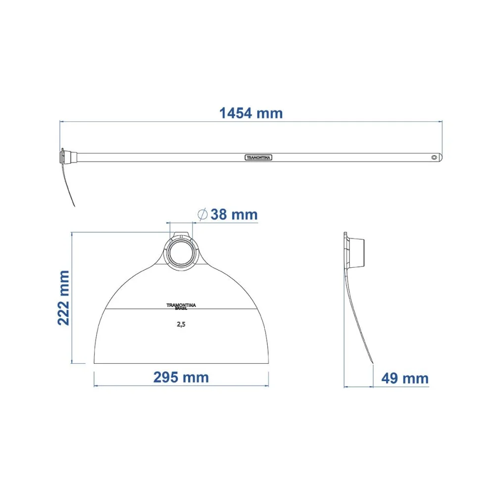 Enxada Larga 2.5, Cabo De Madeira 145 Cm Tramontina 77214754 - Imagem 3