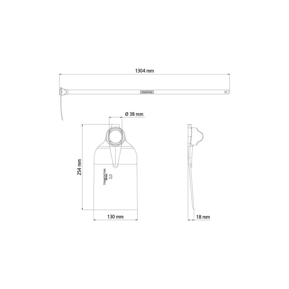 Enxadão Largo 2.0 Com Cabo De Madeira 130Cm Tramontina - Imagem 2