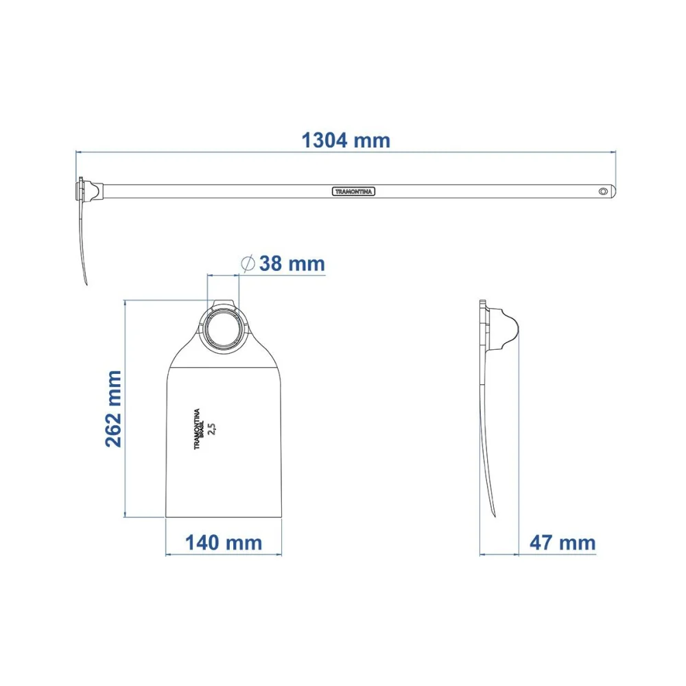 Enxadão Largo 2.5, Cabo De Madeira 130 Cm Tramontina 77270754 - Imagem 2