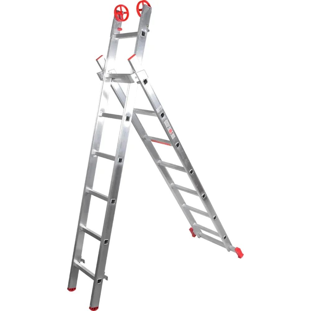 Escada De Alumínio Dupla Extensiva 3,32M Worker - Imagem 2