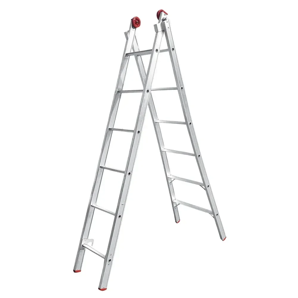 Escada De Aluminio Dupla Extensiva 6,60M Worker - Imagem 2