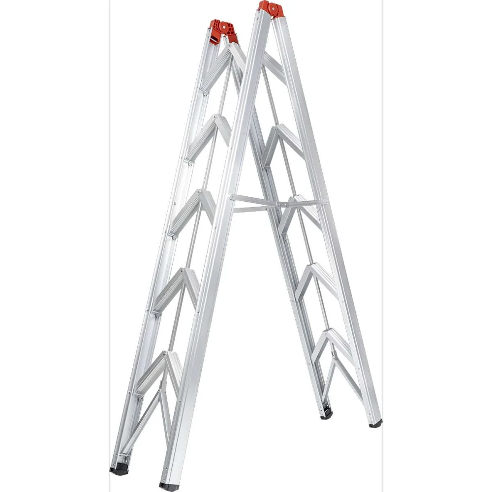 Escada Dobrável De Alumínio 1,71M Com 5 Degraus Worker - Imagem 2