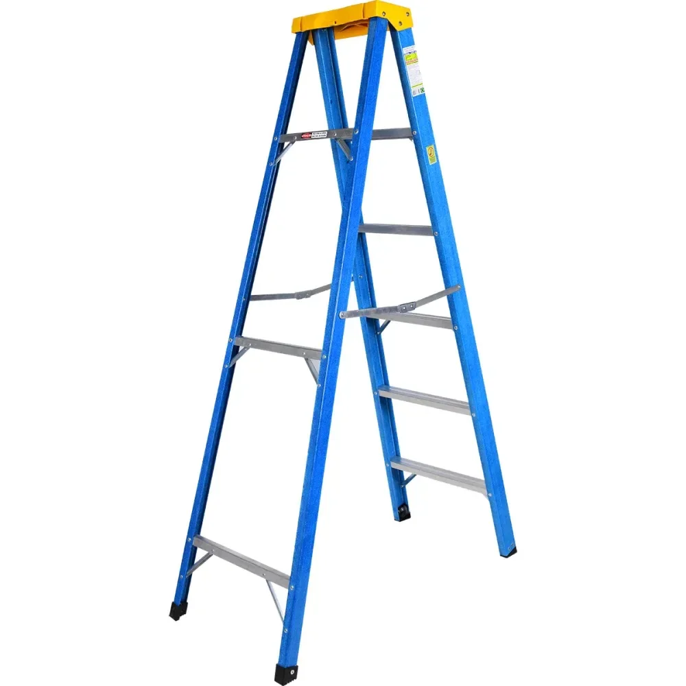 Escada Fibra De Vidro 6 Degraus 1,8M Worker - Imagem 2