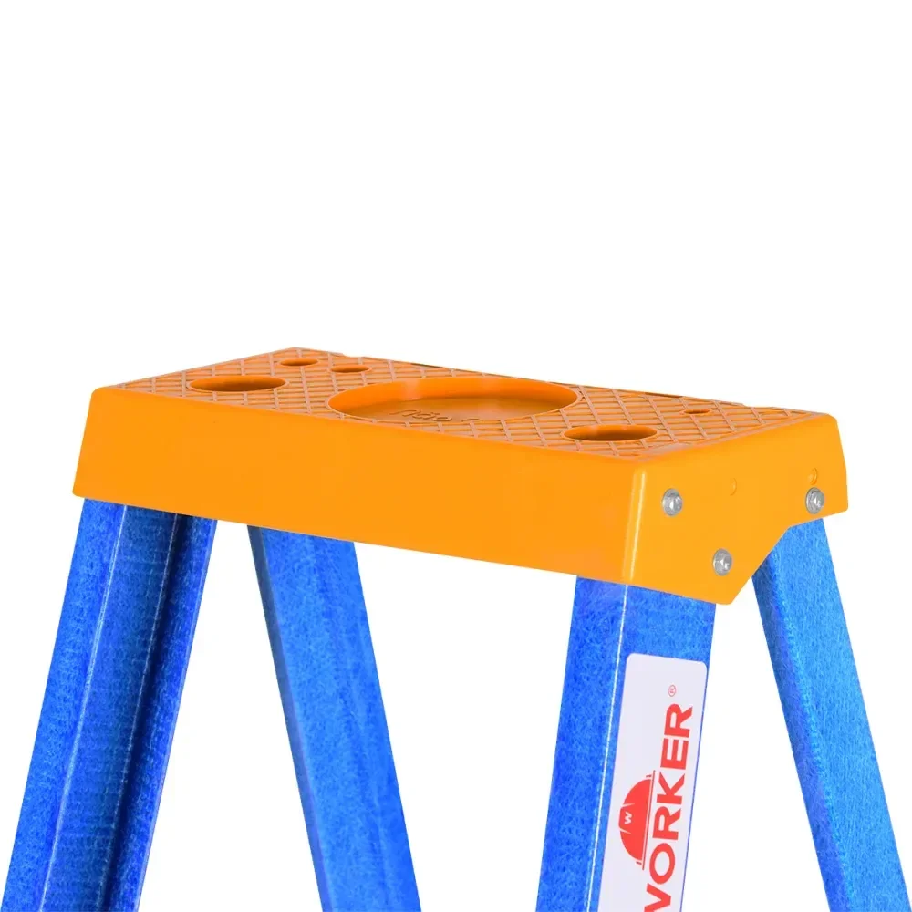 Escada Fibra De Vidro 6 Degraus 1,8M Worker - Imagem 4