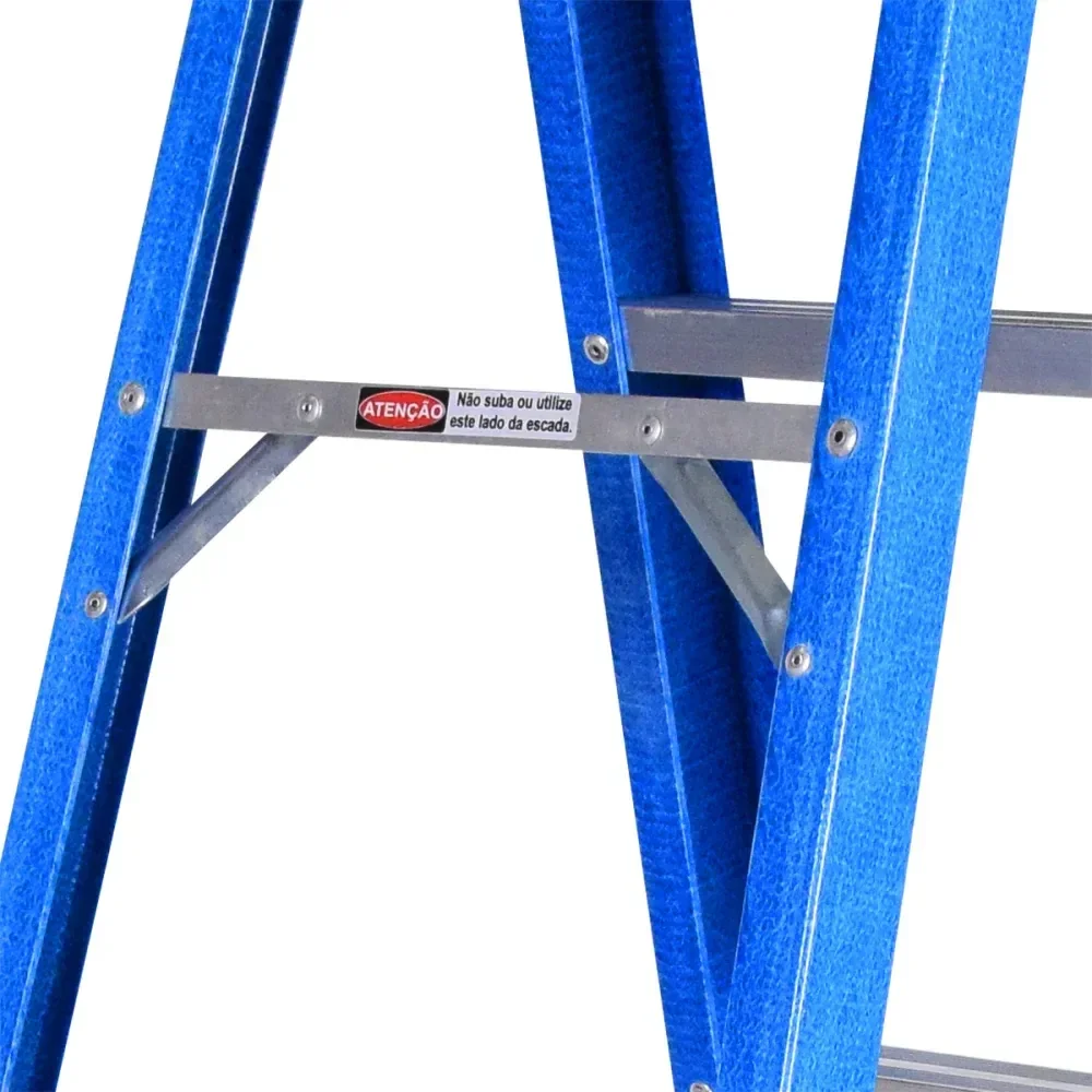 Escada Fibra De Vidro 6 Degraus 1,8M Worker - Imagem 7