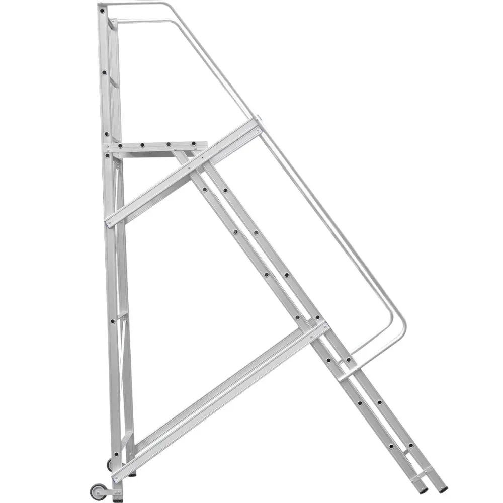 Escada Plataforma De Alumínio 2,75M Com 10 Degraus Worker - Imagem 2