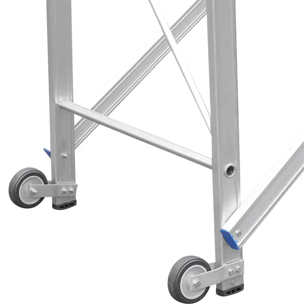 Escada Plataforma De Alumínio 2,75M Com 10 Degraus Worker - Imagem 4