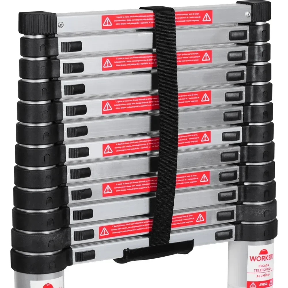 Escada Telescópica 13 Degraus 3,80M Worker - Imagem 4