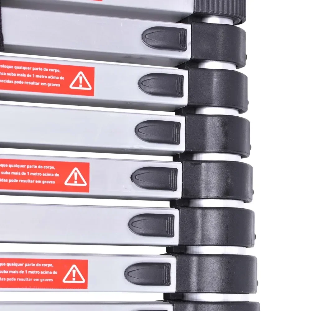 Escada Telescópica De Alumínio Com 11 Degraus 3,20M Worker - Imagem 4